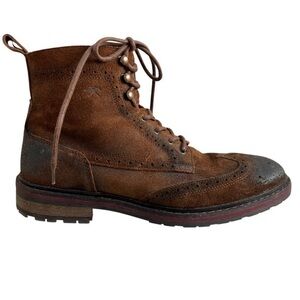 Fluchos Boots Men Sz 8 EU 41 Brown Distressed Leather Hipster Spain